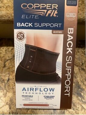 -Copper Fit Elite Air Back Support Brace with Airf